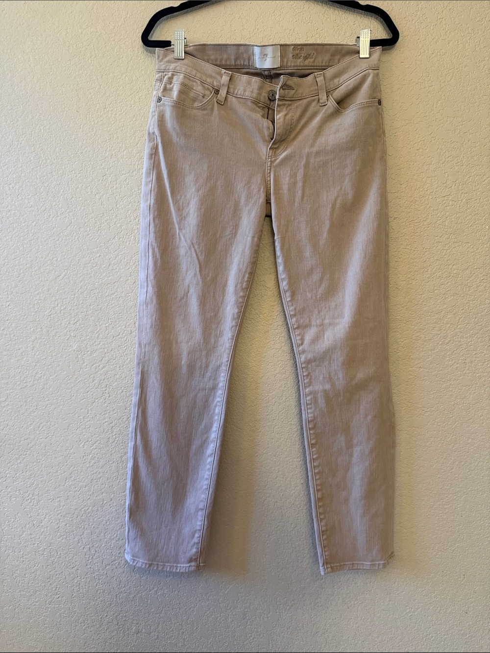 7 for all mankind Women's Slimmy Ankle Jeans in Light Tan